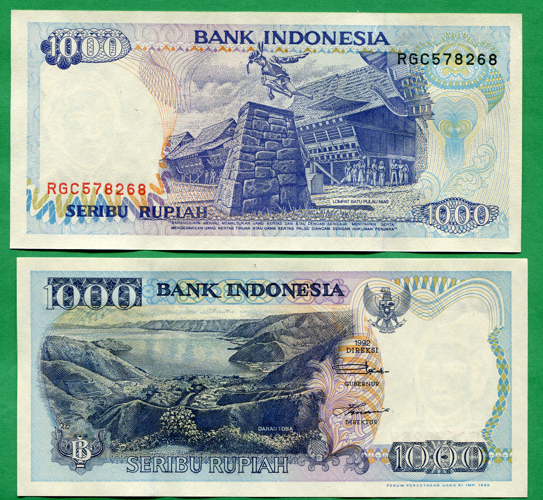 Indonesia: 1000 rupiah Año 1992-2000